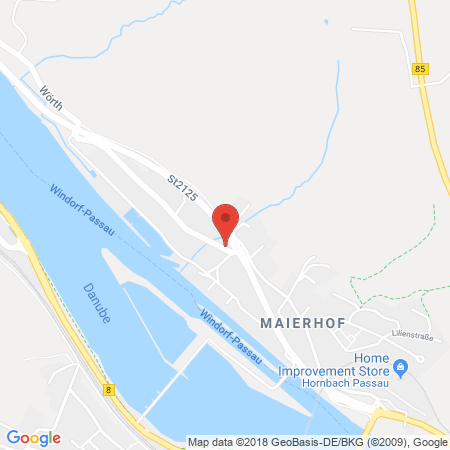 Position der Autogas-Tankstelle: Shell Tankstelle in 94034, Passau