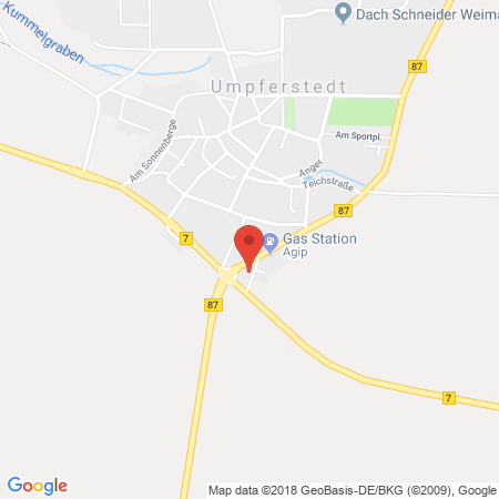 Position der Autogas-Tankstelle: Q1 Tankstelle Umfperstedt in 99441, Umpferstedt
