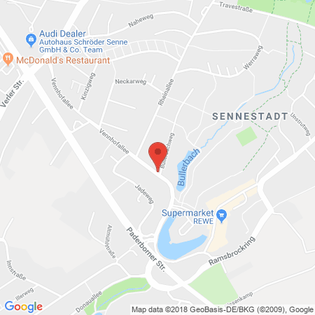 Position der Autogas-Tankstelle: Star Tankstelle in 33689, Bielefeld