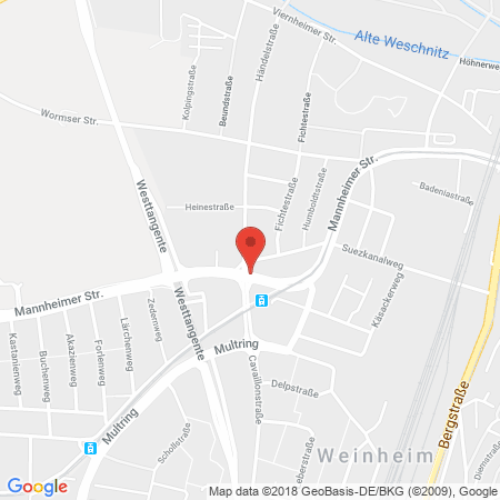 Standort der Tankstelle: Shell Tankstelle in 69469, Weinheim