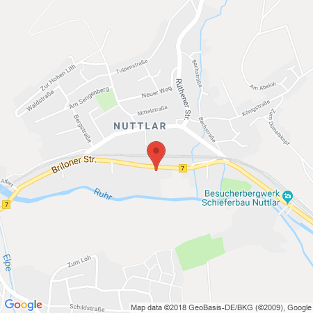 Standort der Autogas Tankstelle: AVIA-Tankstelle (Westfalen-Autogas) in 59909, Bestwig-Nuttlar