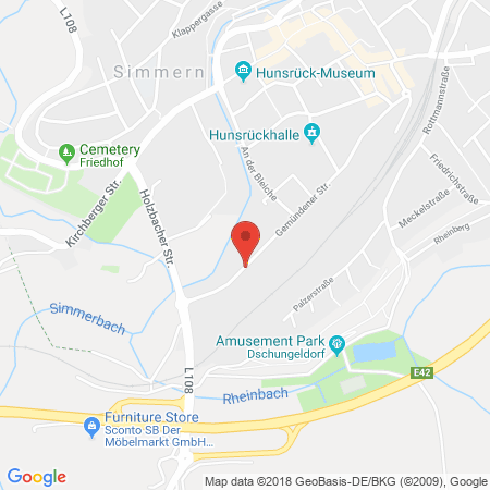 Position der Autogas-Tankstelle: Autogaszentrum Simmern, Ing.-Büro Michel in 55469, Simmern