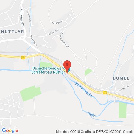 Standort der Autogas Tankstelle: Friederichs Tankservice GmbH in 59909, Bestwig-Nuttlar