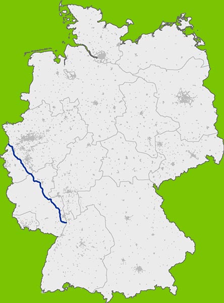 Verlauf der Autobahn A61