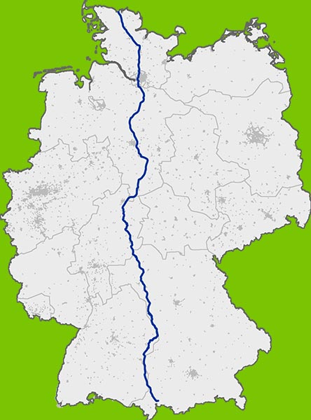 Verlauf der Autobahn A7