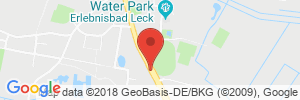 Position der Autogas-Tankstelle: ELAN-Tankstelle in 25917, Leck