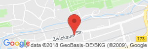 Position der Autogas-Tankstelle: GO Tankstelle in 09116, Chemnitz-Schönau