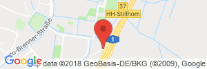 Position der Autogas-Tankstelle: BAB-Tankstelle Hamburg-Stillhorn West (Esso) in 21109, Hamburg-Stillhorn