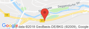 Position der Autogas-Tankstelle: ARAL Tankstelle in 94209, Regen