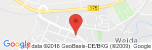 Position der Autogas-Tankstelle: Gulf Tankstelle in 07570, Weida