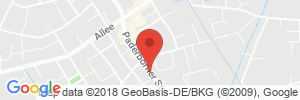 Position der Autogas-Tankstelle: Westfalen-Tankstelle Ferdinand Falkenrich in 33161, Hövelhof