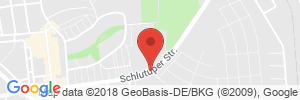 Position der Autogas-Tankstelle: TRAVAG GmbH Shell Station in 23566, Lübeck-St. Gertrud