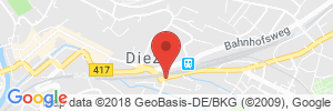 Position der Autogas-Tankstelle: Shell-Station Saischek GmbH in 65582, Diez/Lahn