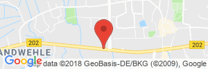 Position der Autogas-Tankstelle: Aral-Tankstelle Schacht in 25836, Garding