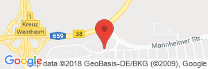 Position der Autogas-Tankstelle: Autohaus Jöst GmbH in 69469, Weinheim
