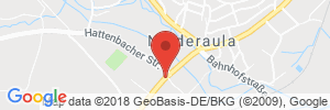 Position der Autogas-Tankstelle: BFT Tankstelle Heinrich Schlitt OHG in 36272, Niederaula