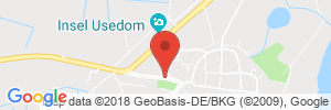 Position der Autogas-Tankstelle: Esso Tankstelle Lothar Bunz in 17406, Usedom