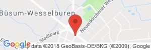 Position der Autogas-Tankstelle: Peter Paulsen Autogastankstelle in 25764, Wesselburen