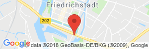 Position der Autogas-Tankstelle: Nordoel-Tankstelle in 25840, Friedrichstadt