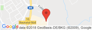 Position der Autogas-Tankstelle: Ratio Erdöl GmbH & Co. KG in 34225, Baunatal-Hertingshausen