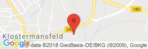 Position der Autogas-Tankstelle: Raiffeisen Tankstelle in 06308, Klostermansfeld
