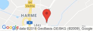Position der Autogas-Tankstelle: Rasthof Oldenburger Münsterland in 49456, Bakum