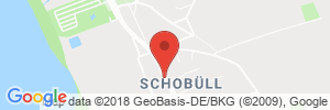 Position der Autogas-Tankstelle: STAR Tankstelle in 25875, Schobüll