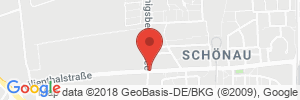 Position der Autogas-Tankstelle: bft-Tankstelle Volker Lautensack in 68307, Mannheim