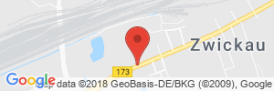 Position der Autogas-Tankstelle: HEM-Tankstelle in 08056, Zwickau