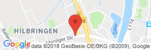 Position der Autogas-Tankstelle: Esso Station Kremmer in 66663, Merzig-Hilbringen