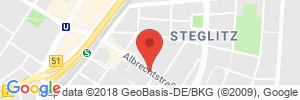 Position der Autogas-Tankstelle: Hoyer Tank-Treff in 12167, Berlin-Steglitz