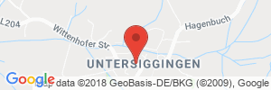 Position der Autogas-Tankstelle: BFT Tankstelle in 88693, Deggenhausertal-Untersiggingen