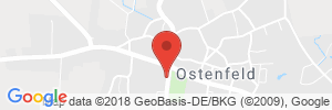Position der Autogas-Tankstelle: HEM Tankstelle in 25872, Ostenfeld
