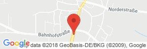 Position der Autogas-Tankstelle: HEM Tankstelle in 25923, Süderlügum