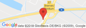 Position der Autogas-Tankstelle: HEM-Tankstelle in 28816, Stuhr