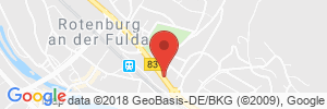 Position der Autogas-Tankstelle: Shell Station in 36199, Rotenburg an der Fulda