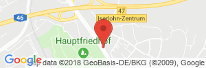 Position der Autogas-Tankstelle: Aral Tankstelle in 58638, Iserlohn