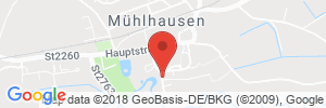 Position der Autogas-Tankstelle: AVIA Tankstelle in 96172, Mühlhausen