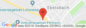 Position der Autogas-Tankstelle: OMV Tankstelle in 97500, Ebelsbach