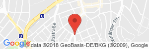 Position der Autogas-Tankstelle: OMV Tankstelle in 70597, Stuttgart-Degerloch