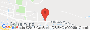 Position der Autogas-Tankstelle: Aral Tankstelle in 96160, Geiselwind