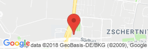 Position der Autogas-Tankstelle: Aral Tankstelle in 01217, Dresden
