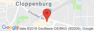 Position der Autogas-Tankstelle: Hoyer / Famila Tank-Treff Cloppenburg in 49661, Cloppenburg