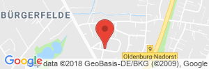 Position der Autogas-Tankstelle: Hoyer / Familia Tank-Treff Oldenburg in 26127, Oldenburg