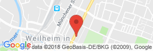 Position der Autogas-Tankstelle: JET Tankstelle in 82362, Weilheim