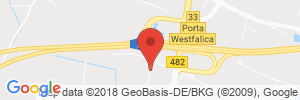 Position der Autogas-Tankstelle: ARAL Tankstelle (LPG der Aral AG) in 32457, Porta Westfalica