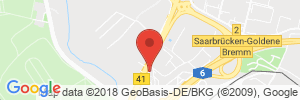 Position der Autogas-Tankstelle: Total Tankstelle in 66117, Saarbrücken
