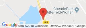 Position der Autogas-Tankstelle: HEM-Tankstelle in 06803, Greppin
