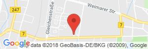 Position der Autogas-Tankstelle: HEM-Tankstelle in 99867, Gotha