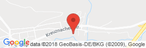 Position der Autogas-Tankstelle: Raiffeisen Hunsrück (Tankautomat) in 55595, Weinsheim